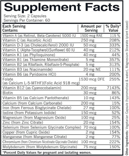 Prenatal Advanced Care, 120 Capsules, Kirkman Labs