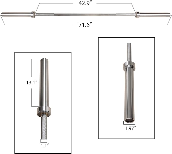 Signature Fitness 2" Olympic Barbell Weightlifting Barbell