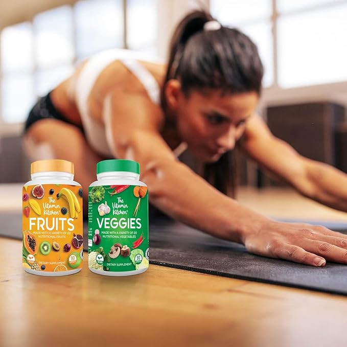 Fruit and Veggie Supplements-Made in USA-180 Fruits, 180 Veggies Capsules to Boost Energy Level -Whole Food Fruits and Vegetable from Super Foods-Soy & Vegan Free (Pack of 4)