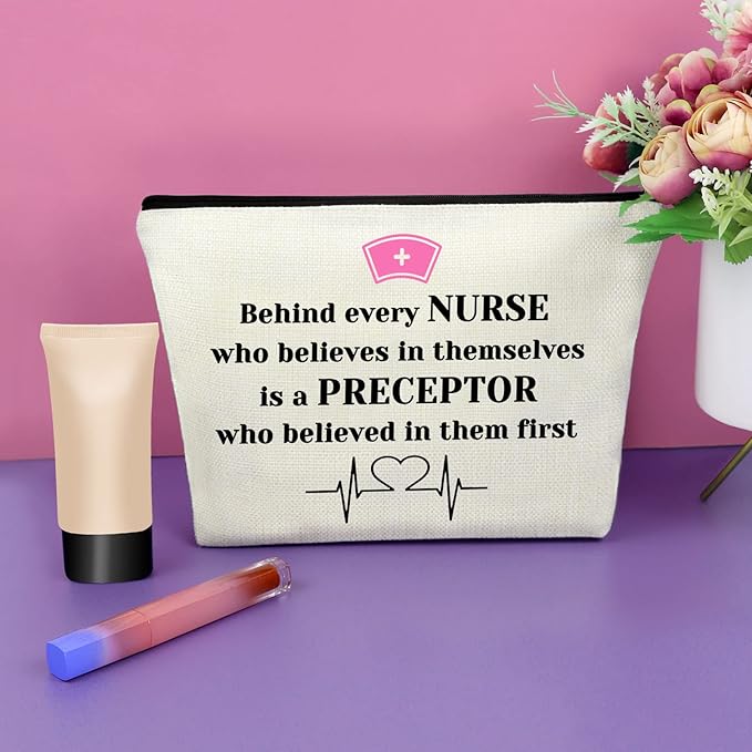 Sazuwu Nurse Gifts for Women Makeup Bag Nurse Week Appreciation Gifts Nurse Practitioner Gifts Cosmetic Bag Best Nurse Practitioner Ever Gifts Graduation Retirement Birthday Gifts Travel Pouch