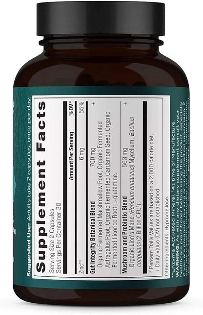 Gut Health Supplement by Ancient Nutrition Leaky Gut Capsules, 60ctFormulated with Licorice Root, Astragalus, Marshmallow, and L-Glutamine, Gluten Free, Paleo and Keto Friendly, 60 Ct