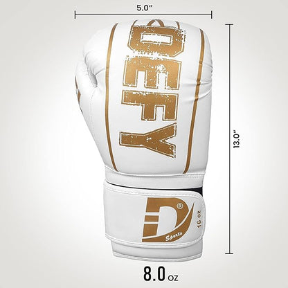 DEFY Boxing Gloves for Men & Women - Premium Quality Synthetic Leather Boxing Gloves for Training - Perfect for Punching Heavy Bags, Sparring, & Fighting Gloves