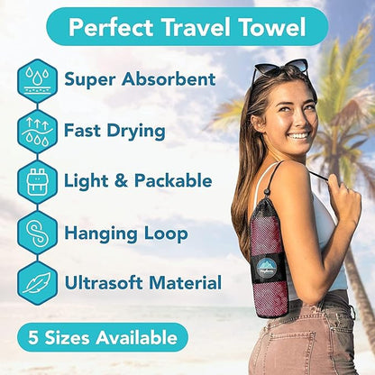 Youphoria Microfiber Travel Towel Fast Drying Lightweight -