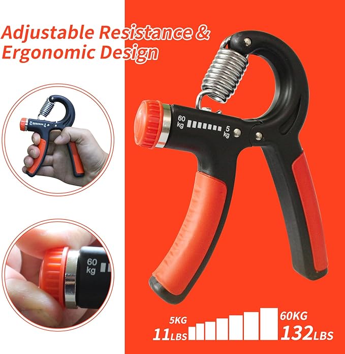 Grip Strength Trainer 11-132 Lbs (5-60kg), Forearm