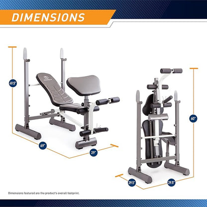 MARCY Adjustable Weight Bench - Incline 600 lbs MWB-20100