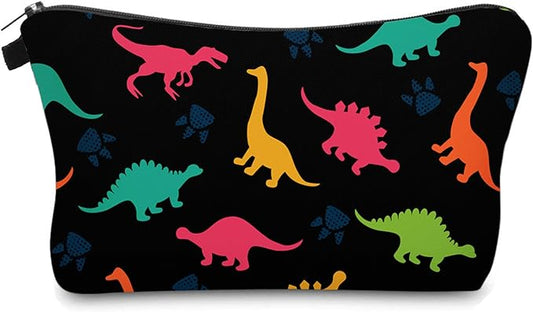 Cute Travel Makeup Bag Cosmetic Bag Small Pouch Gift for Women (Dinosaur)