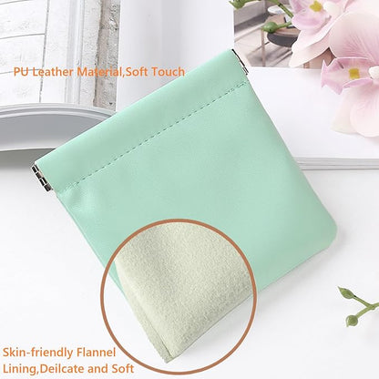 4 PCS Mini Portable Cosmetic Bags for Women, Small Makeup Bag for Purse, Coin Purse Lipstick Cosmetic Accessories Organizer, Mini Travel Kit Storage Pouch(A)