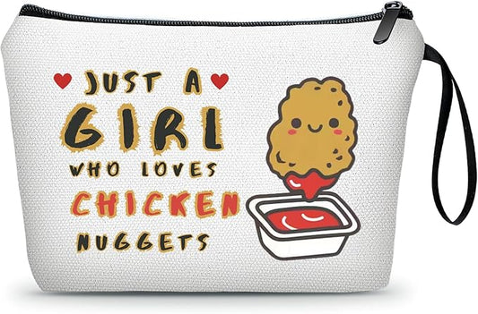 Chicken Nugget Gifts,Foodie Gifts,Funny Food Gifts,Friend Gift,Gift for Sisters from Sister,Makeup Bag for Women,Cute Gifts for Friend,Quirky Gifts,Fun Gifts for Women,Christmas Gifts for Daughter