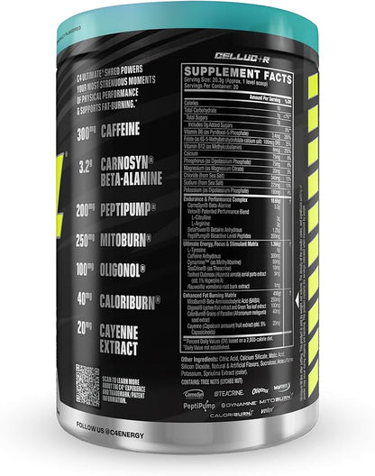 Cellucor C4 Ultimate Shred Pre Workout Powder, Metabolism Supplement with Cayenne Extract+300mg Caffeine+TeaCrine+Dynamine - Frozen Bombsicle, 20 Servings