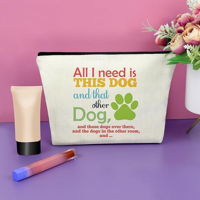 Sazuwu Funny Dog Mom Gifts: Makeup Bags & Travel Organizers - Dog Themed Cosmetic Bags for Women - Perfect for Christmas & Birthdays