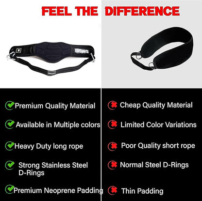 RIMSports Dip Belt For Weight Lifting - Weighted