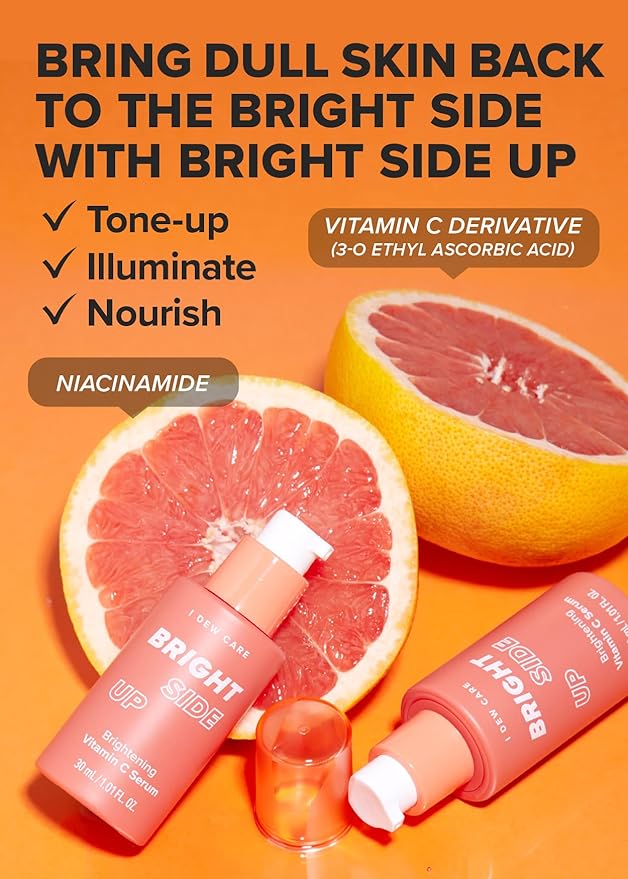 I Dew Care Skin Care Set - Kitten My Balance On + Skincare Set - Vitamin To Glow Pack | Illuminating Vitamin C Trio with Niacinamide, Travel Size, Cream, Lip Mask, Serum Bundle