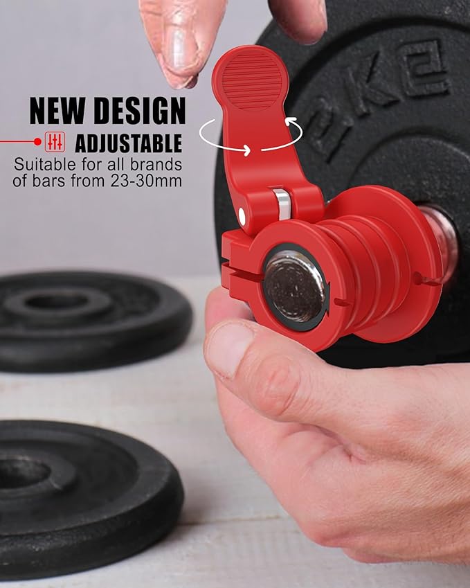 Pro Barbell Clips 1 inch Barbell Clamps 0.9-1.18inch