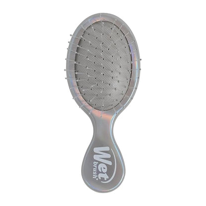 Wet Brush Mini Detangler Hair Brush, Chrome (Iridescence Icon), Detangling Travel Hairbrush, Ultra-Soft IntelliFlex Bristles Glide Through Tangles with Ease, Pain-Free, All Hair Types, Limited Edition
