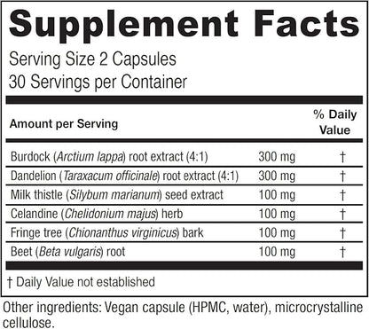 Vitanica, Hepafem, Liver Cleansing Support, Vegan/Vegetarian, 60 Capsules