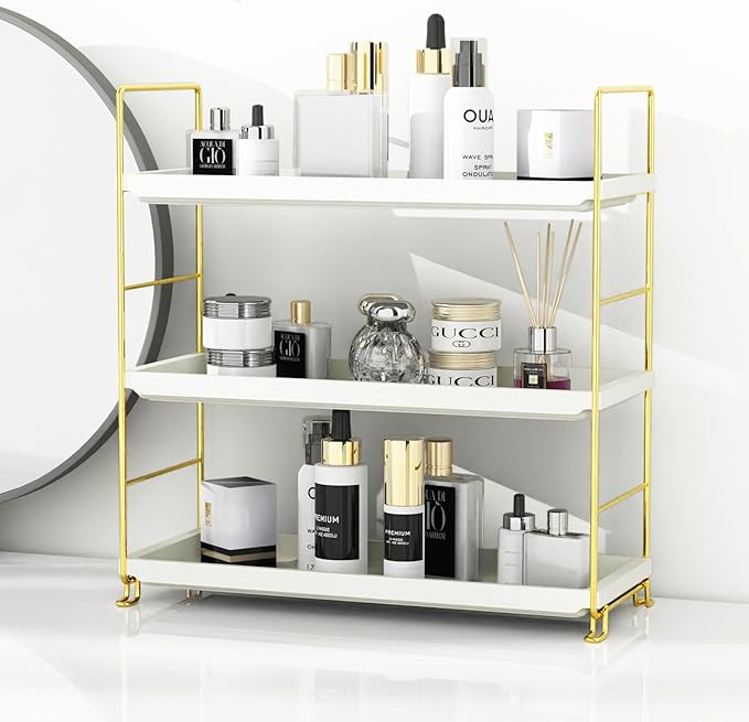 FSyueyun 3-Tier Makeup Shelf Organizer