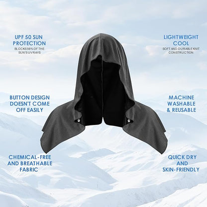 4 Pack Cooling Hoodie Towels for Neck and Face 50 Sun