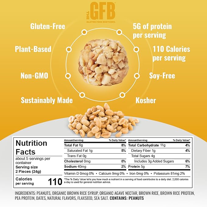The Gluten Free Brothers Gluten Free Protein Bites Variety Pack – Non GMO, Soy Free, Vegan – Snack Size Plant Based Protein Energy Balls, 4 Oz (6 Count)