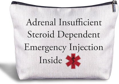 Nurse Doctor Cosmetic Bag - Doctor Nurse Gifts for Women, Nurse Small Medical Bag,Adrenal Insufficiency Makeup Bag, Emergency Makeup Bag, Emergency Injection Bag for Travel (2)