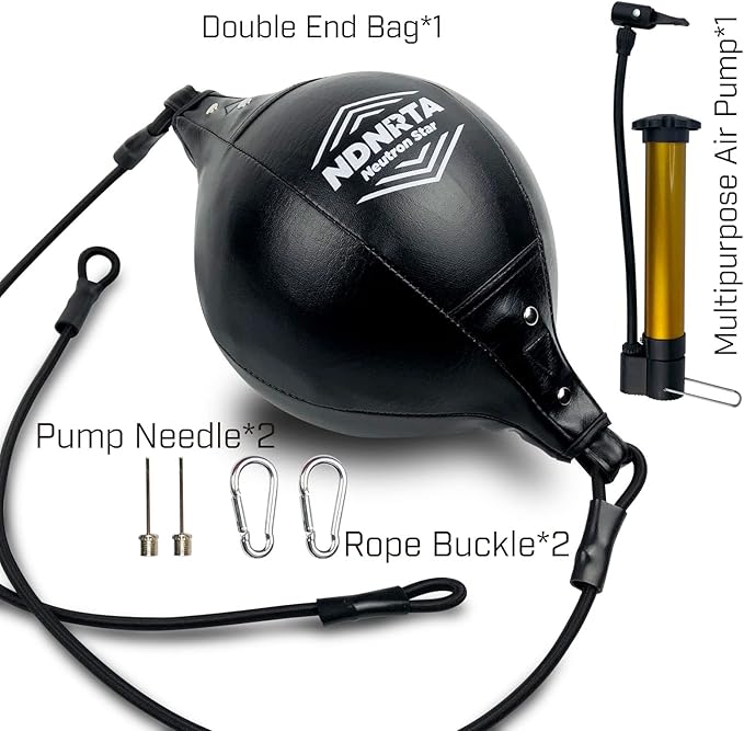 Double End Bag, (Classic Style Upgraded),Improve Reaction Speed, Boxing Equipment, Durable, Double End Punching Bags, Home Gym, Floor to Ceiling, for Boxing (Shipped from The U.S)