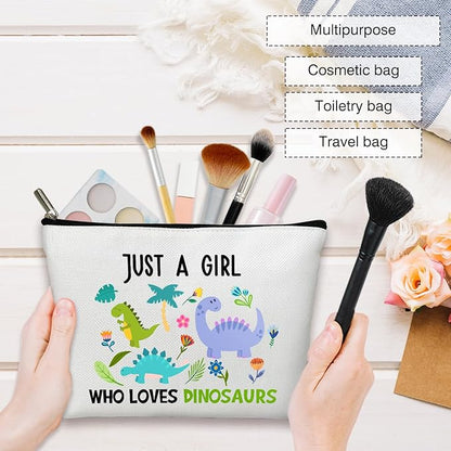 Dinosaur Lover Makeup Bag - Gift for Her, Animal Dinosaurs Lover Purse, Toiletry Bag Pouch - 16