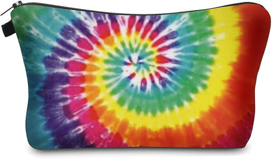 Cute Travel Makeup Bag Cosmetic Bag Small Pouch Gift for Women (Tie Dyed)
