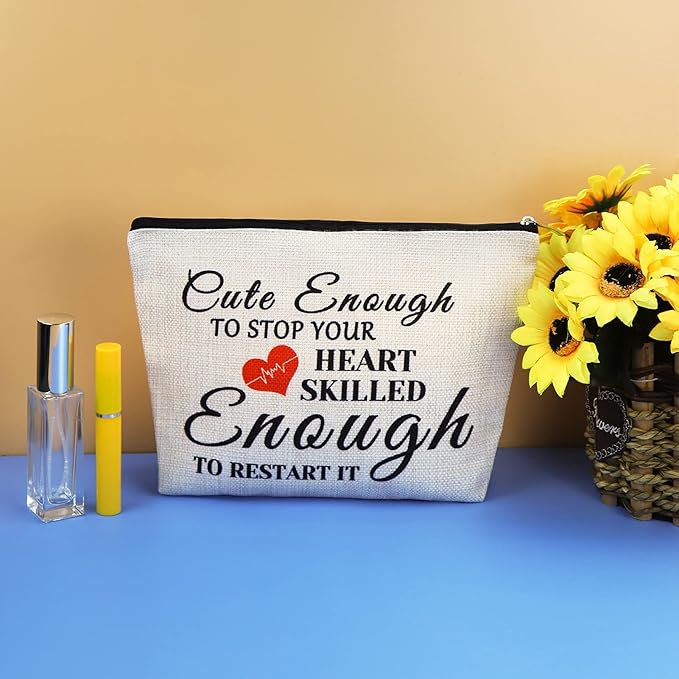 Nurses Appreciation Gifts for Women Makeup Bag Nursing Student Graduation Gifts Nurse Practitioner Gift Nurse Girlfriend Wife Present Cosmetic Bag Doctor Thank You Gift Makeup Case Toiletry Bags