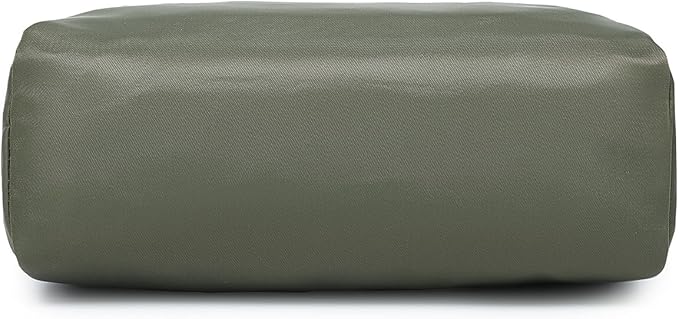 Nylon Female cosmetic bags Canvas toiletry bags Wash bags with large capacity Simple design (Nylon/Army Green)