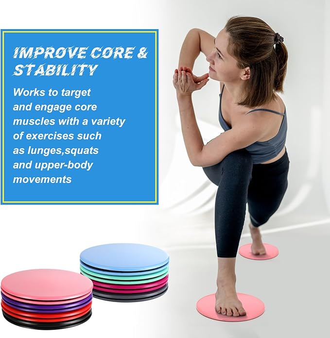 Jenaai Core Sliders Bulk Exercise Glider Discs Gifts