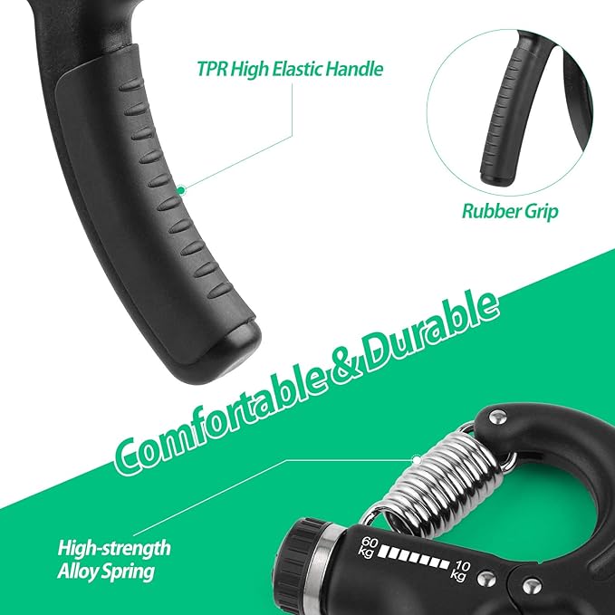 Grip Strength Trainer 22-132Lbs (10-60kg), (10-60kg), Forearm