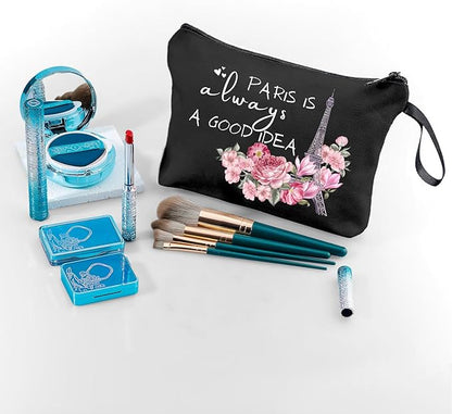 Paris Travel Gifts - Unique Cosmetic Bags for Women, Make Up Bag for Traveling for Her