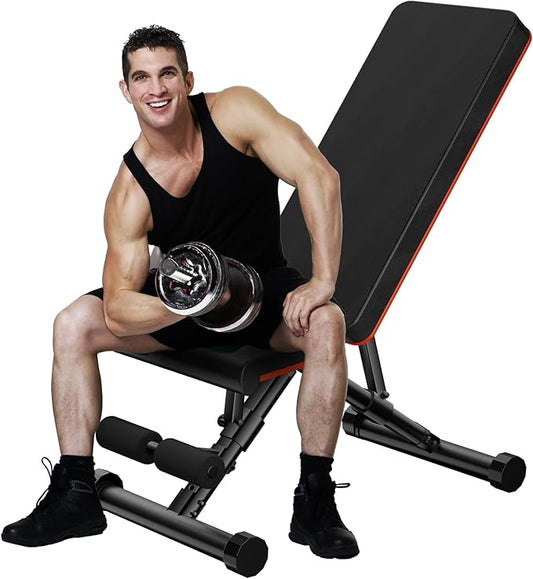 OLIXIS Weight Bench Adjustable Workout Bench for Home Gym