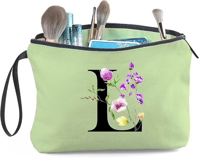 SEAMOON Birthday Friendship Bridesmaid Team Gifts for Employees Women Mom Aunt Daughter Teenage Girl Personalized Make up Cosmetic Bag Travel with Mirror Mothers Day Christmas Graduation L