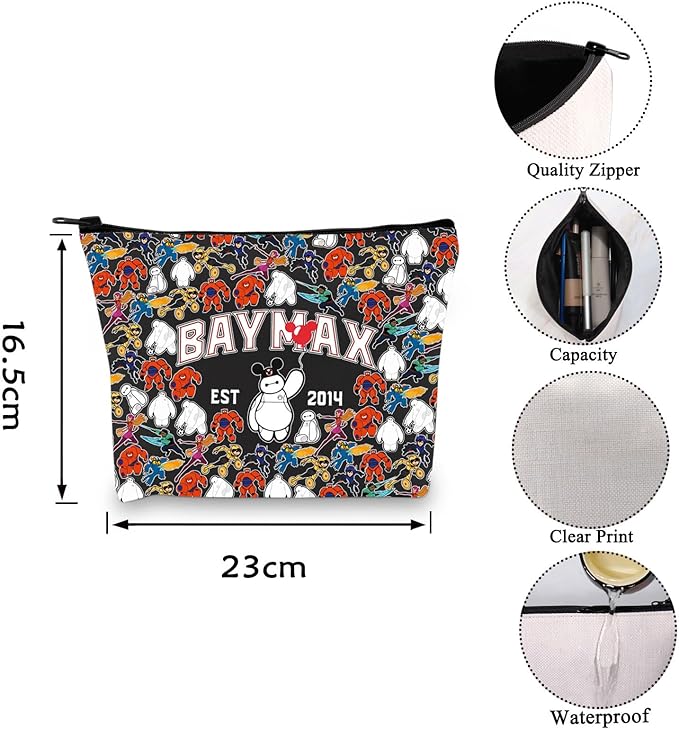 VAMSII Animated Film Merchandise Gift B Est 2014 Zipper Pouch Makeup Bag Gift Movie Fans (BLK-B-MAX 2014)