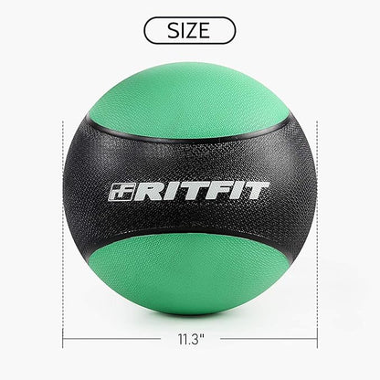 RitFit Weighted Medicine Ball - Non-Slip Rubber Shell