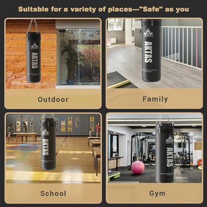 Punching Bag for Adults 4FT Heavy Boxing Bag Set 12oz Boxing Gloves for MMA Training Home Gym Physical Exercise Undilled