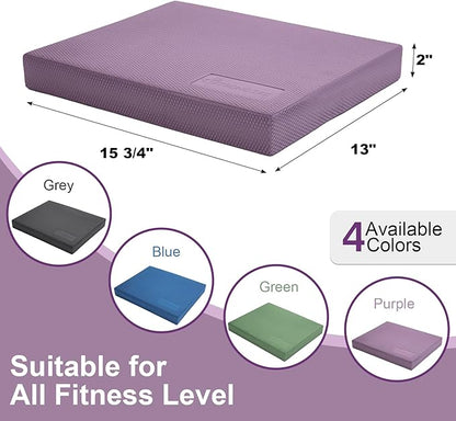 StrongTek Professional Foam Exercise Balance Pad - 15.8" 13" x 2", High-Density