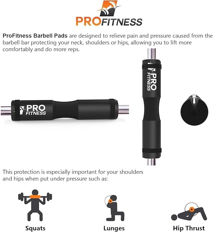 ProFitness Barbell Pad Squat Pad- Shoulder Support for Squats