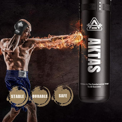 Punching Bag for Adults 4FT Heavy Boxing Bag Set 12oz Boxing Gloves for MMA Training Home Gym Physical Exercise Undilled