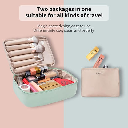 Travel Makeup Bag Cosmetic Bag Makeup Bag Toiletry bag for women and men (Green)