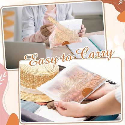 Reginary 100 Pcs Inspirational Gifts for Girls Women Travel Cheer Makeup Bag Bulk Loved Quotes Cosmetic Bags with Zipper Thank You Encouragement Birthday Gift Bag (Gold Star)