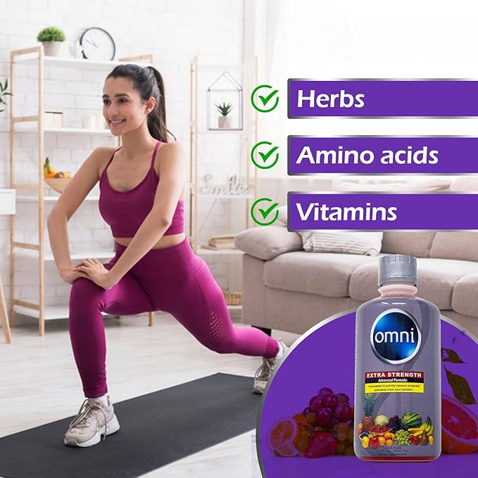 Wellgenix Omni Cleansing Drink, Extra Strength Body Detox, Herbal Cleanse Detox Liquid, Flush Your System, Fruit Punch Flavor, 32 Fl Oz, Premium Detox Support Supplement