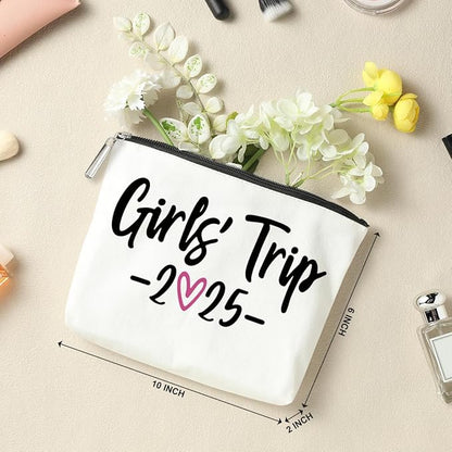Weekend Travel Makeup Bag - Graduation, Friendship, Christmas Birthday Gift for Women, Sister, Bestie - 2025 Cosmetic Bag for Beach Shopping Travel Essentials