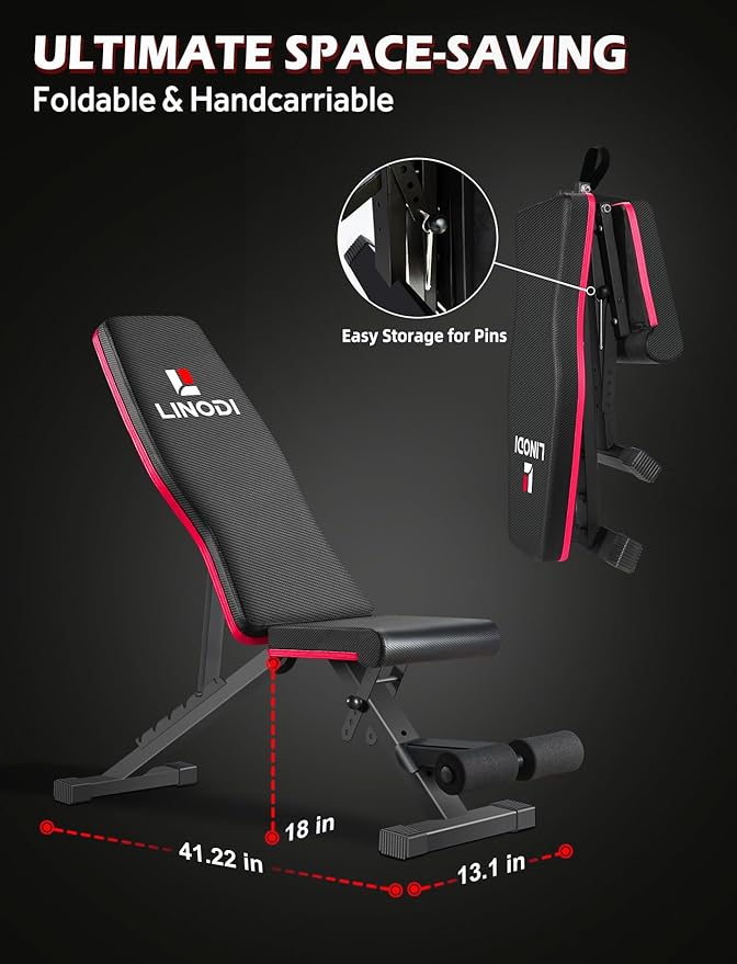 Weight Bench, Adjustable Strength Training Benches for Full