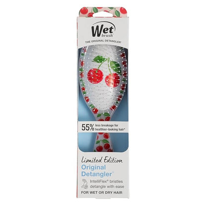 Wet Brush Original Detangler, Cherry (Tutti Fruitti), Ultra-Soft IntelliFlex Bristles Bristles Glide Through Tangles, Detangling Hair Brush, All Hair Types (Wet & Dry), Women & Men, Limited Edition