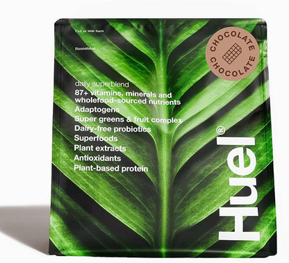 Huel Daily Superblend Chocolate Powder, 25g Plant Based Protein, Super Greens, 87 Vitamins, Minerals, and Wholefood-Sourced Ingredients,19 Servings, Scoop not Included to Reduce Plastic