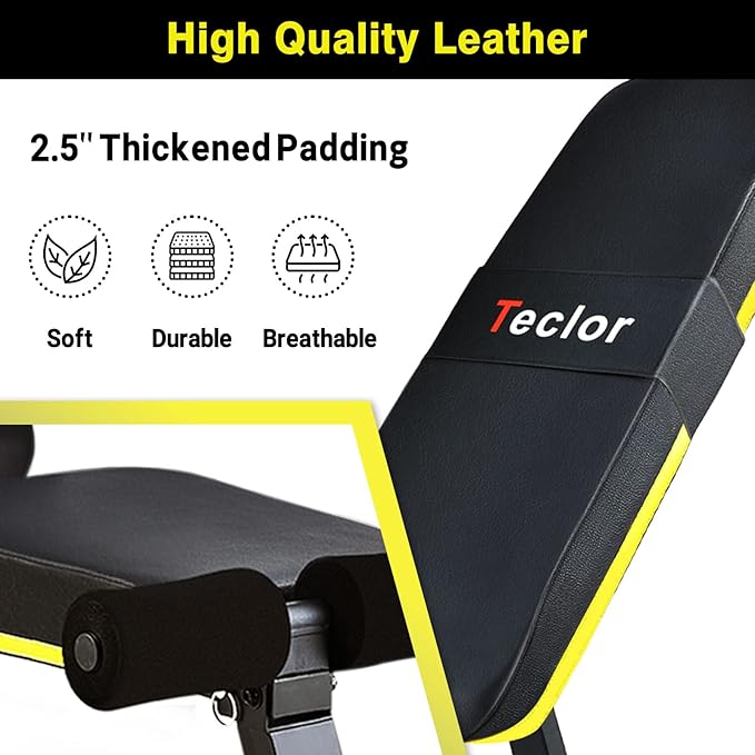 Teclor Adjustable Weight Bench 10 Backrest 700LBs