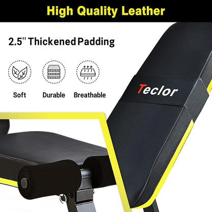 Teclor Adjustable Weight Bench 10 Backrest 700LBs
