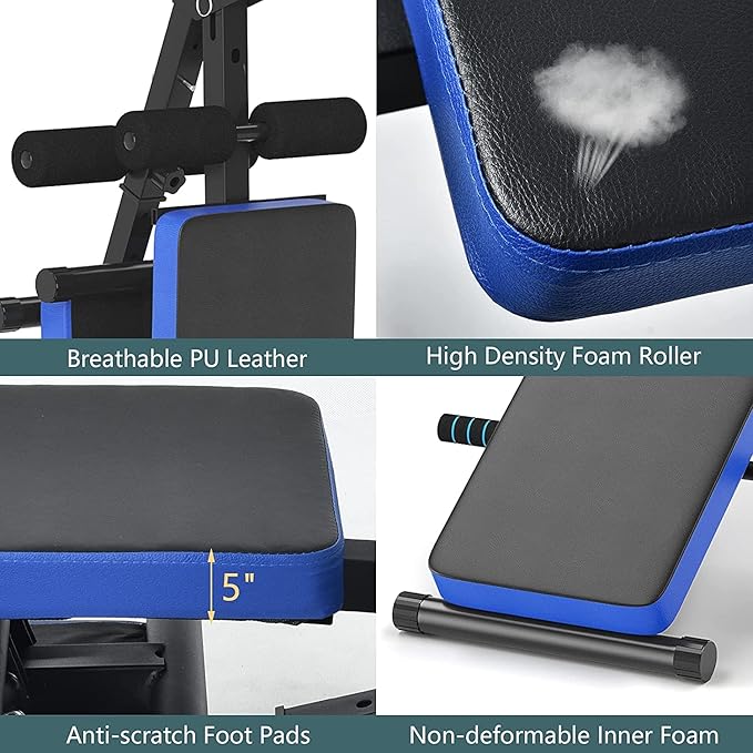 CHEFJOY Multi-function Sit Up Bench 5 Positions,