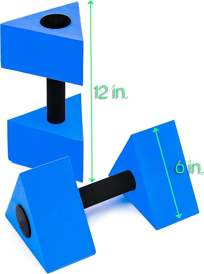 Trademark Innovations 12" Triangular Aquatic Exercise Dumbells - Set of 2 - for Water Aerobics
